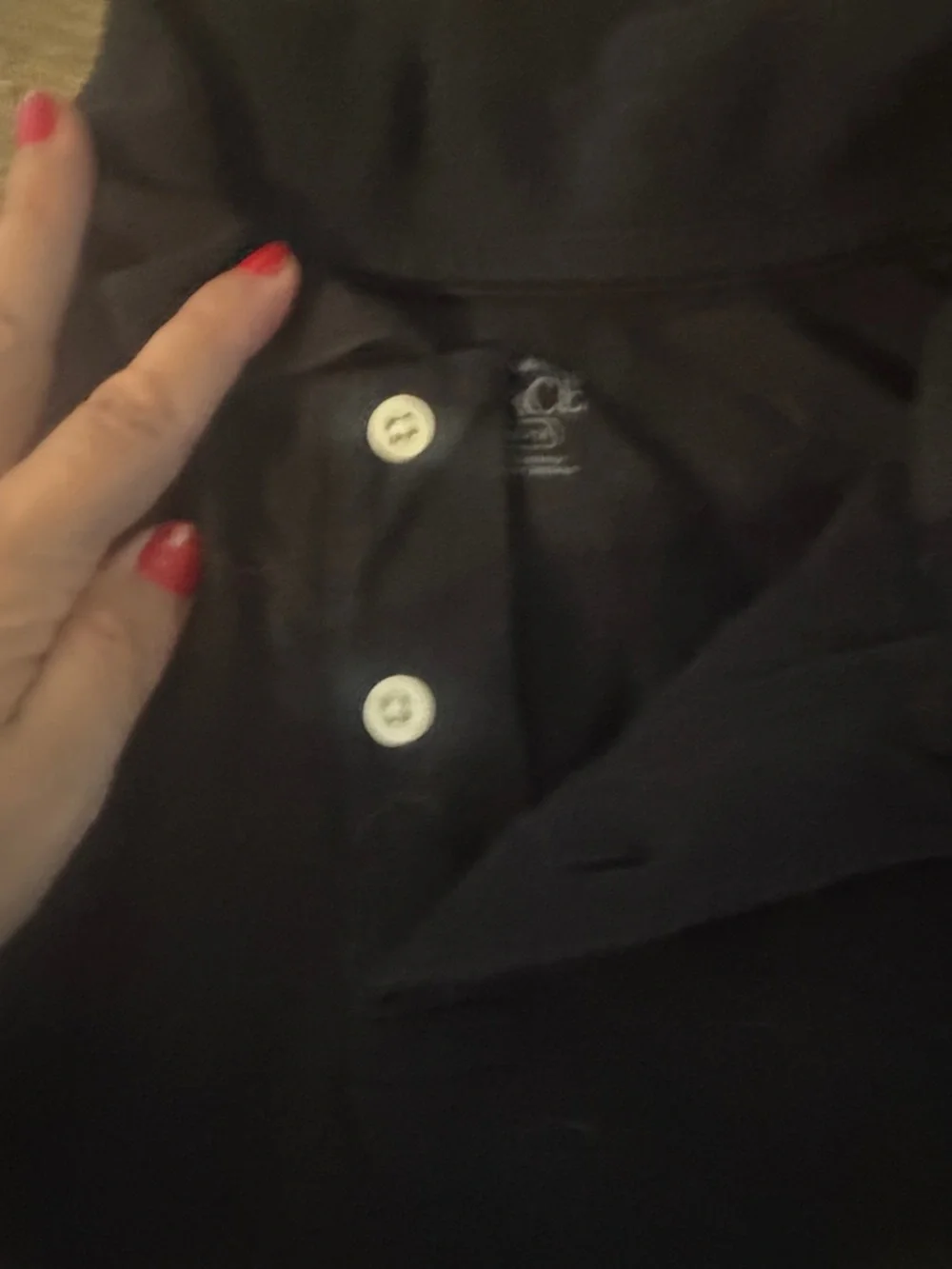The Children's Place Black Polo Shirt with Two-Button Placket - Picture 3 of 3